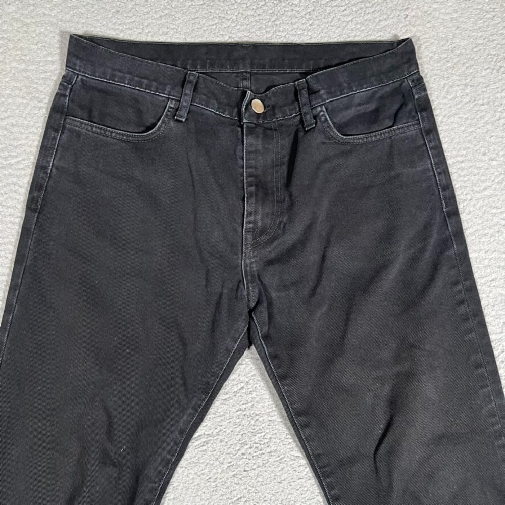 424 on Fairfax Jeans Mens 32x27 Black Slim Straight‎ Denim Casual Preppy Cotton - Picture 2 of 12